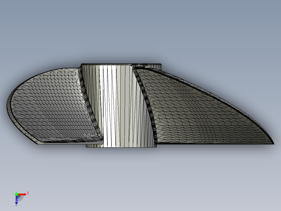 螺旋桨叶片俯视图