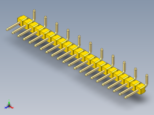 彩色公排针 100mil 2.54mm 系列-DS1022_yellow_22p_100mil_Type_SMT_R2_rev1.0
