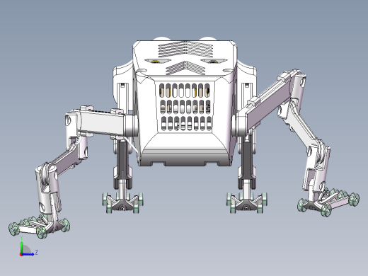仿生青蛙三维SW模型左视缩略图