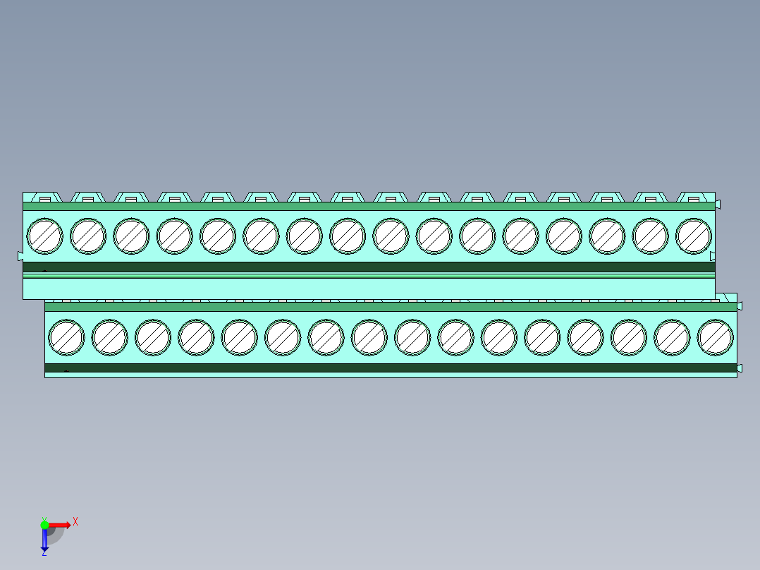 DEGSON DG500 系列 5.05.087.62mm 接线端子-DG500A-5.08-32P-14-00AH俯视图