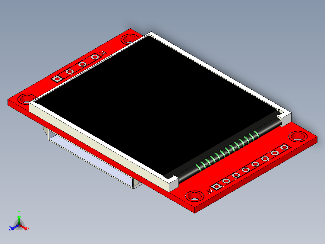 128 x 160 图形显示器 ST7735正等轴测图
