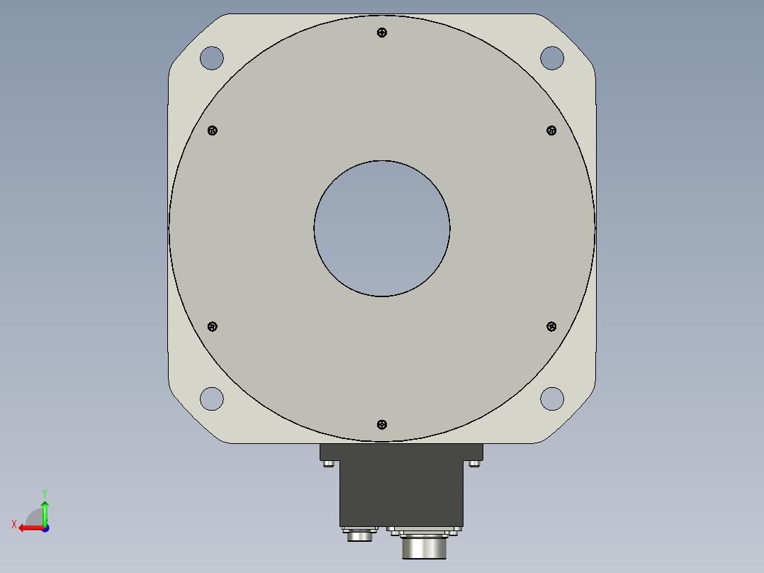 伺服转盘扭矩 120 Nm TM-RU2M120C10 后视图