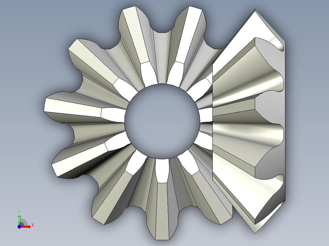 差速齿轮前视图