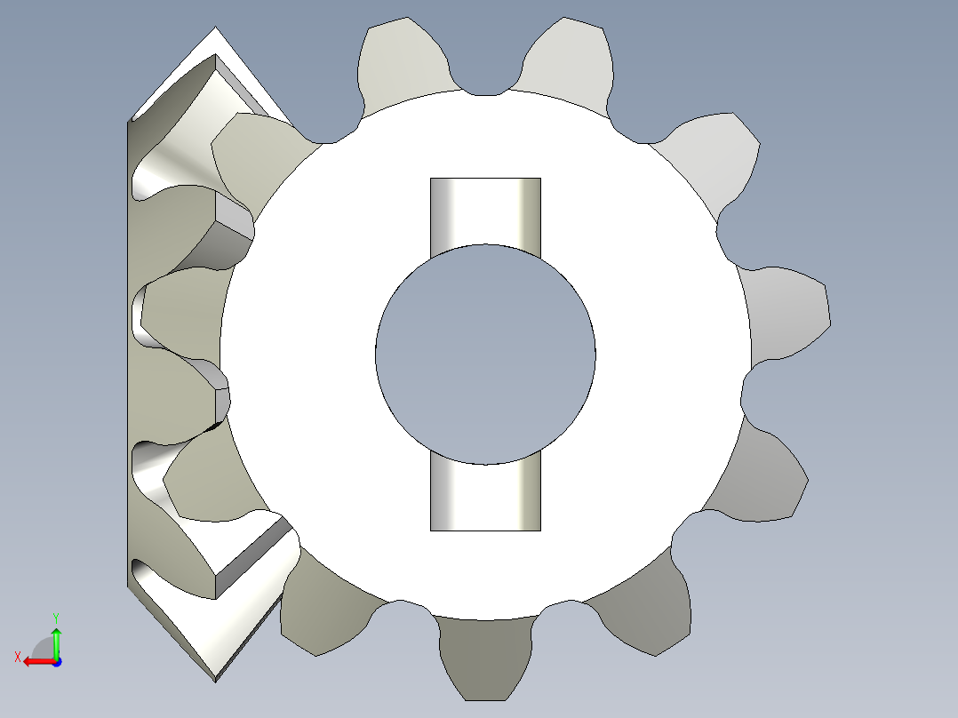 差速齿轮后视图