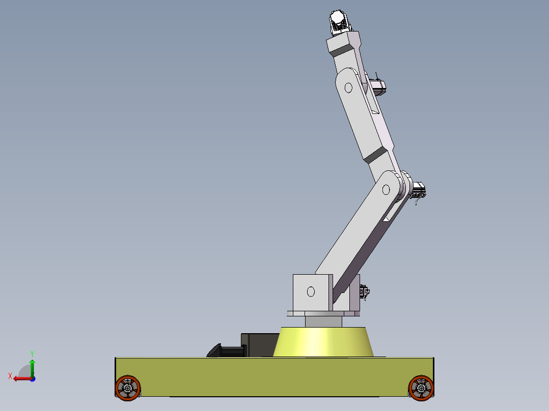 机械臂小车后视图