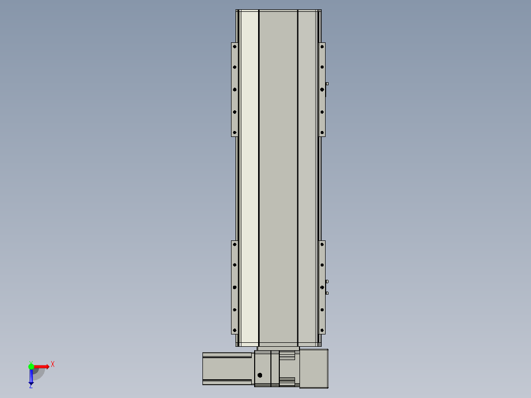 直线模组LHB21-L40-S450-RU设计图纸俯视图