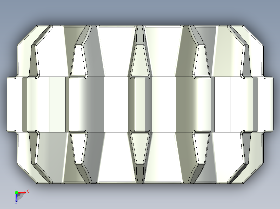 32270 Old Grey Technic Gear 12 Tooth Double Bevel.STEP俯视图