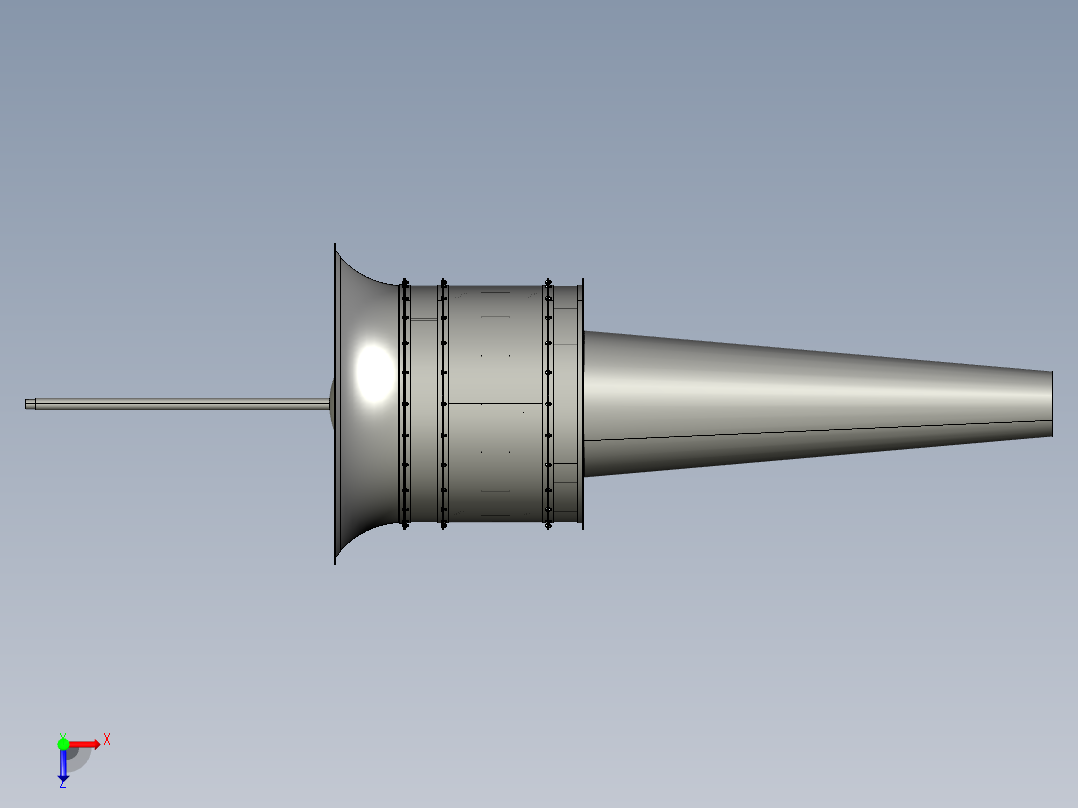 轴流式通风机结构设计含三维俯视图