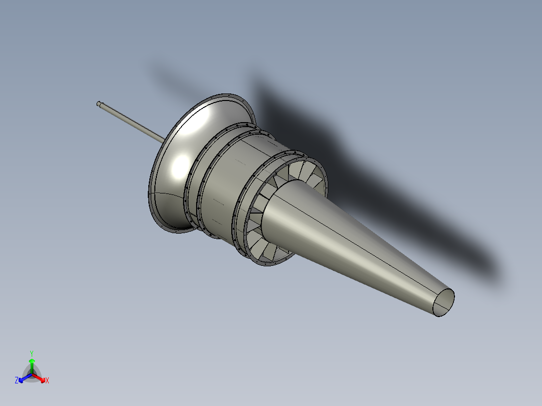 轴流式通风机结构设计含三维正等轴测图