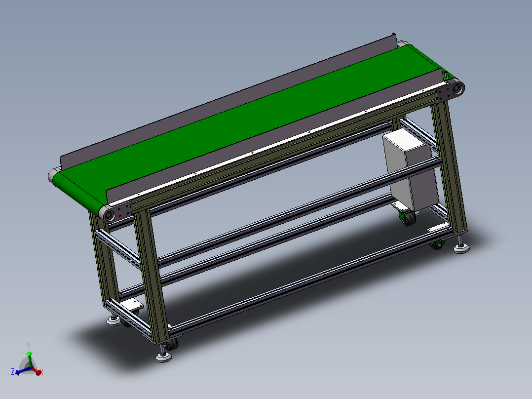 流水线皮带线三维模型