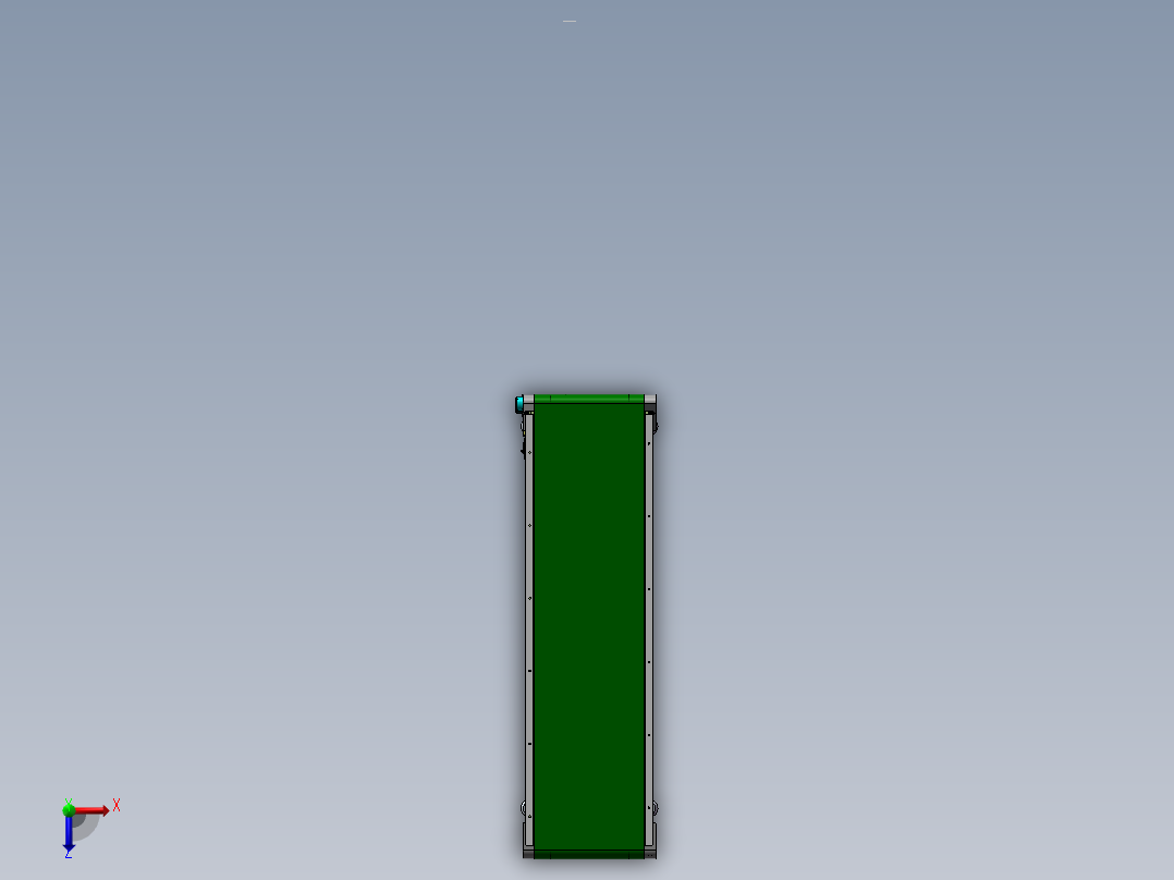 流水线皮带线三维模型俯视图