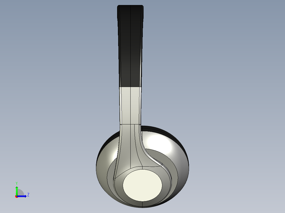 传统耳机模型左视图