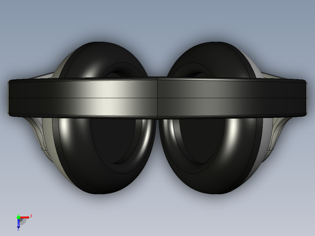 传统耳机模型俯视图