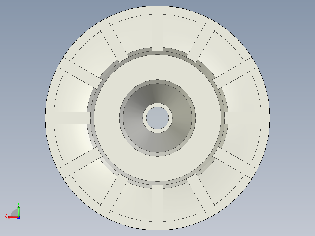 整体叶轮UG程序编程刀路后视图