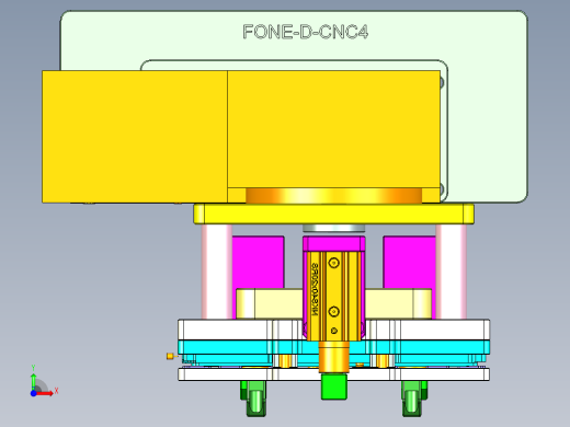 FONE-D-CNC4笔记本CNC工装夹具三维模型-1114前视缩略图