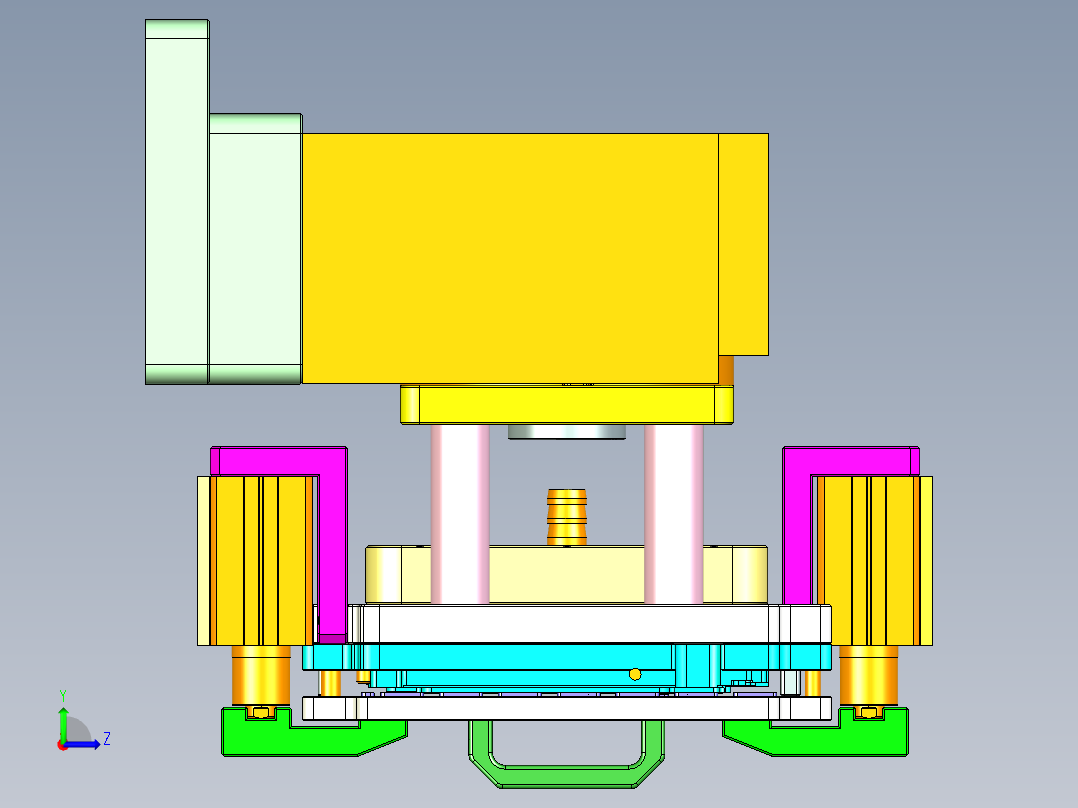FONE-D-CNC4笔记本CNC工装夹具三维模型-1114左视图
