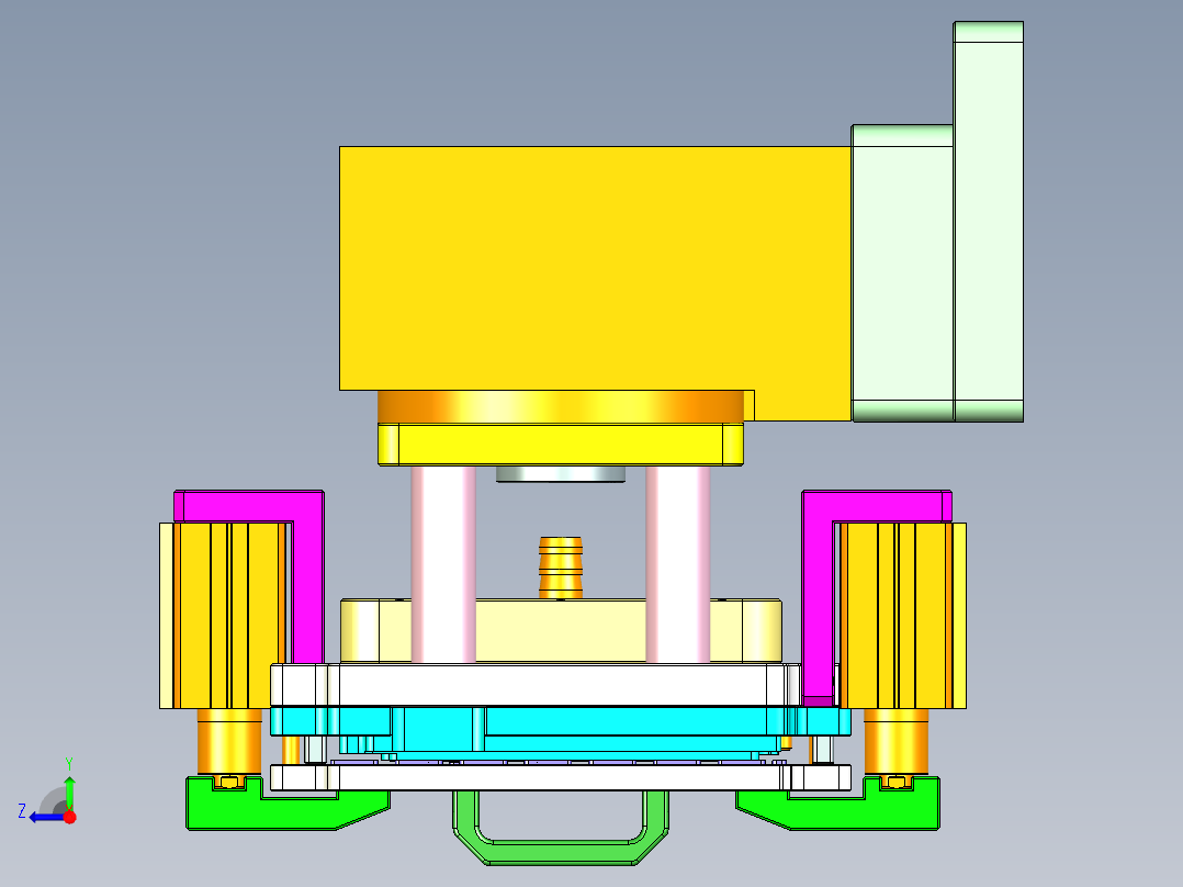FONE-D-CNC4笔记本CNC工装夹具三维模型-1114右视图