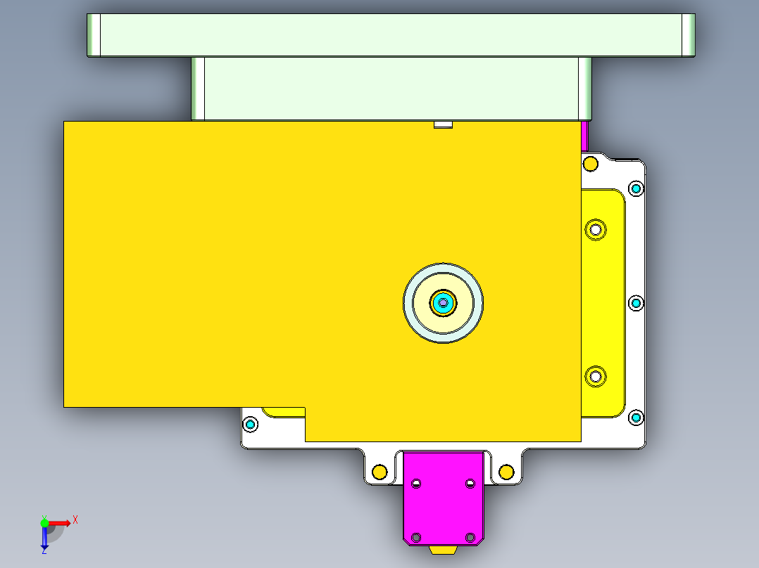 FONE-D-CNC4笔记本CNC工装夹具三维模型-1114俯视图