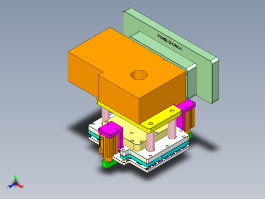 FONE-D-CNC4笔记本CNC工装夹具三维模型-1114正等轴测缩略图