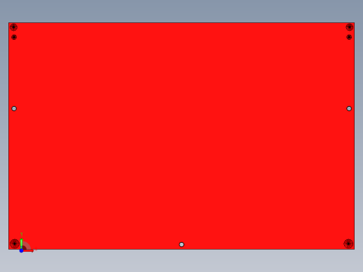 冲压件平板外壳飞面钻孔UG编程程序模型前视缩略图