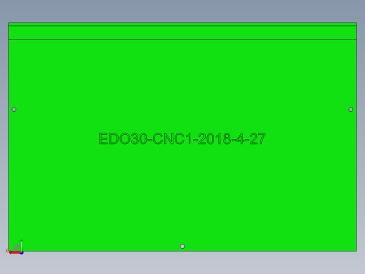冲压件平板外壳飞面钻孔UG编程程序模型后视缩略图