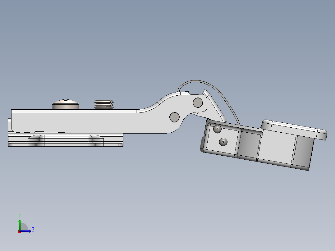 铰链、-带弹左视图