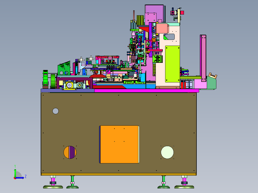 屏幕检测的多工位自动化生产线左视图