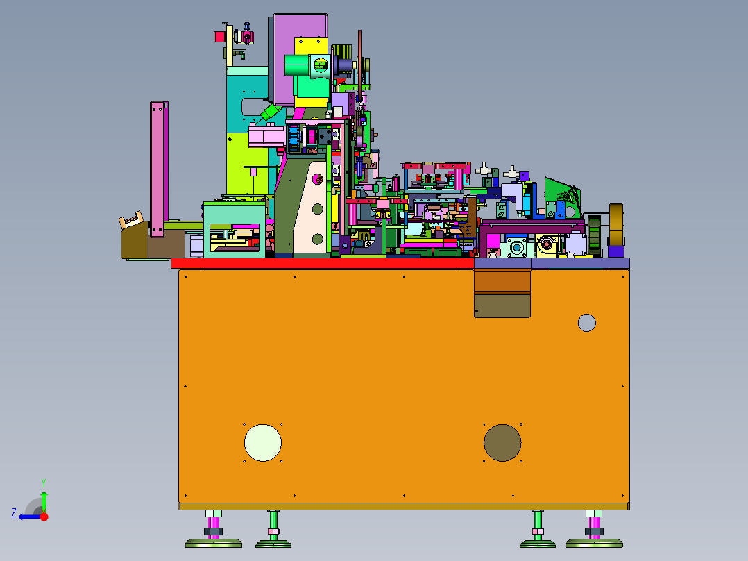 屏幕检测的多工位自动化生产线右视图