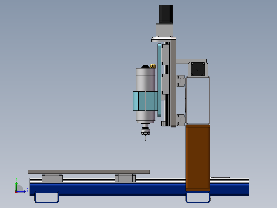CNC数控雕刻机左视图