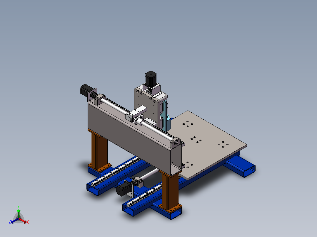 CNC数控雕刻机正等轴测图