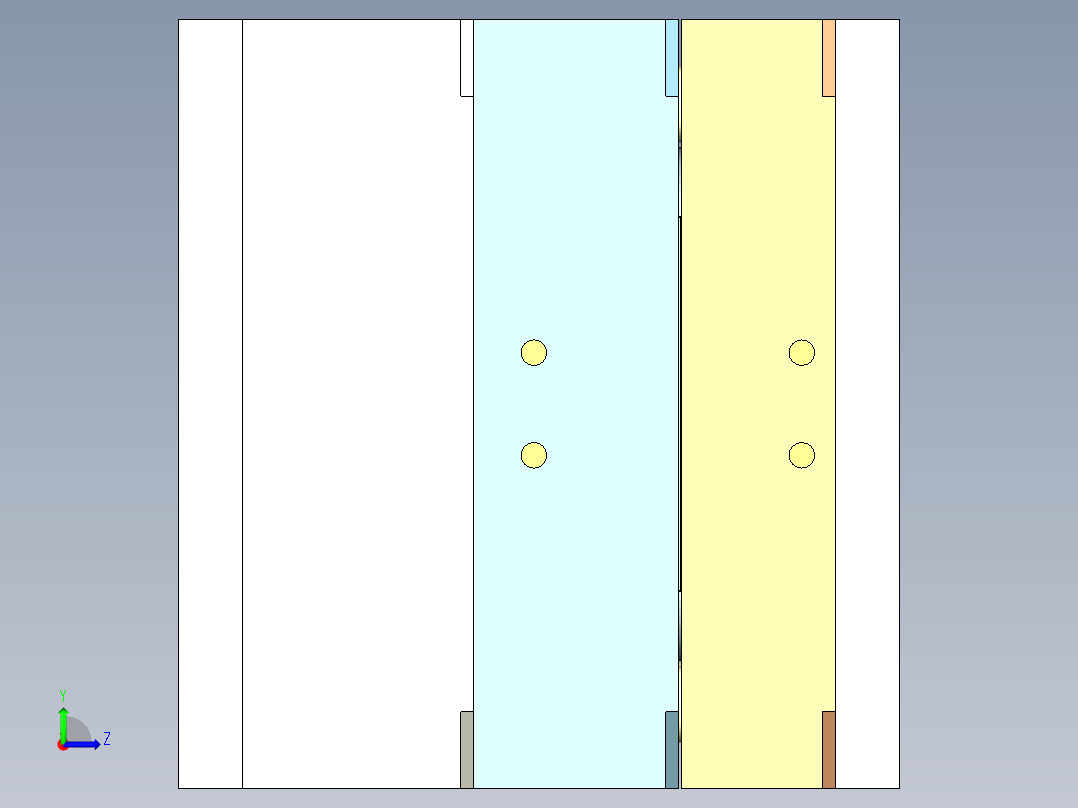纸巾盒边框（两板模）左视图