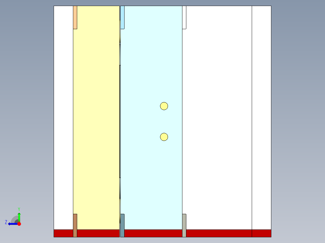 纸巾盒边框（两板模）右视图