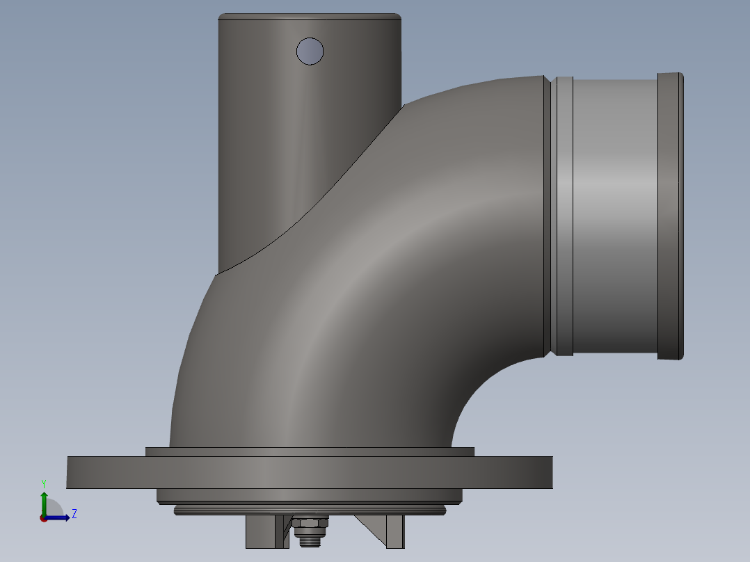 AVV3SST液空化学顺序蒸汽排放阀-左视图