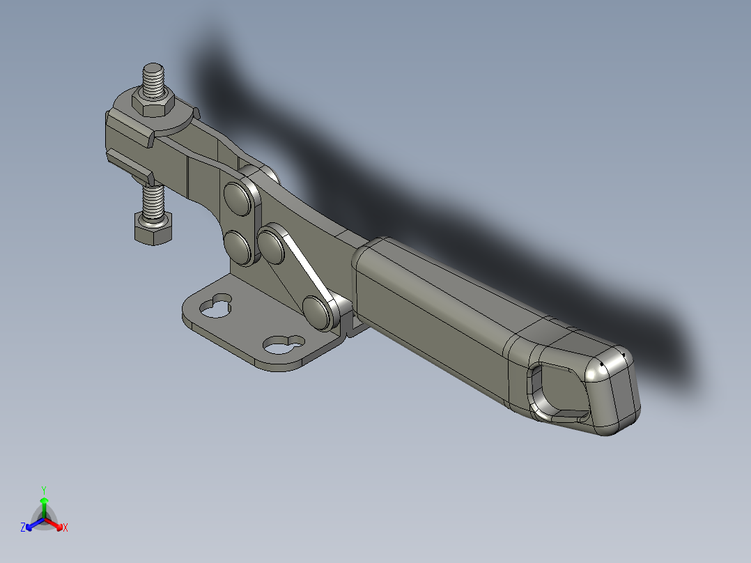 tchf8快速夹钳正等轴测图