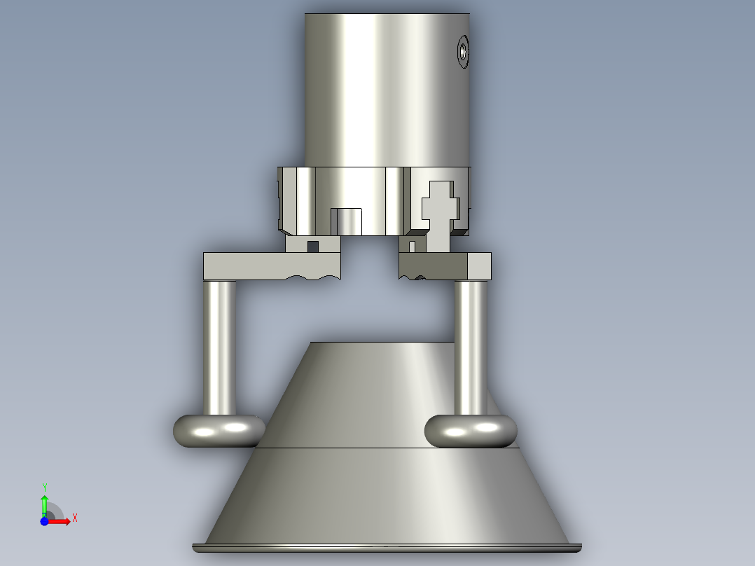 三爪治具装配前视图
