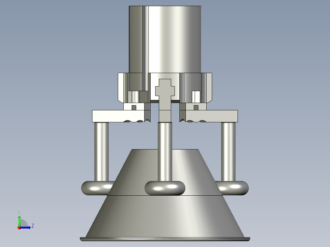 三爪治具装配左视图