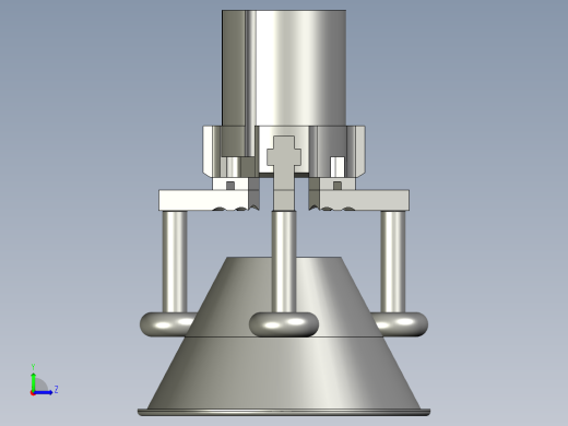 三爪治具装配左视缩略图