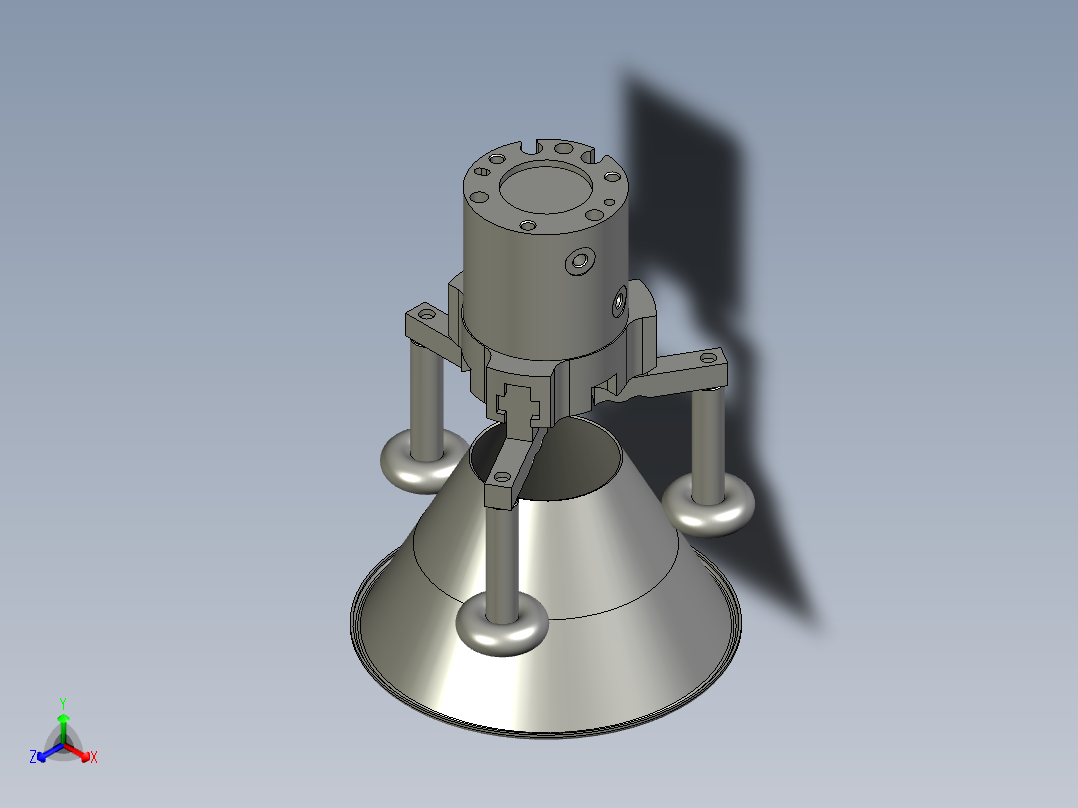 三爪治具装配正等轴测图