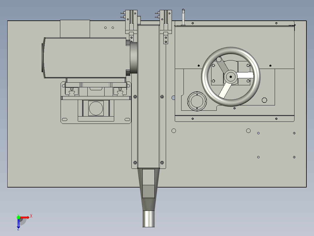 牵引机装配体g俯视图