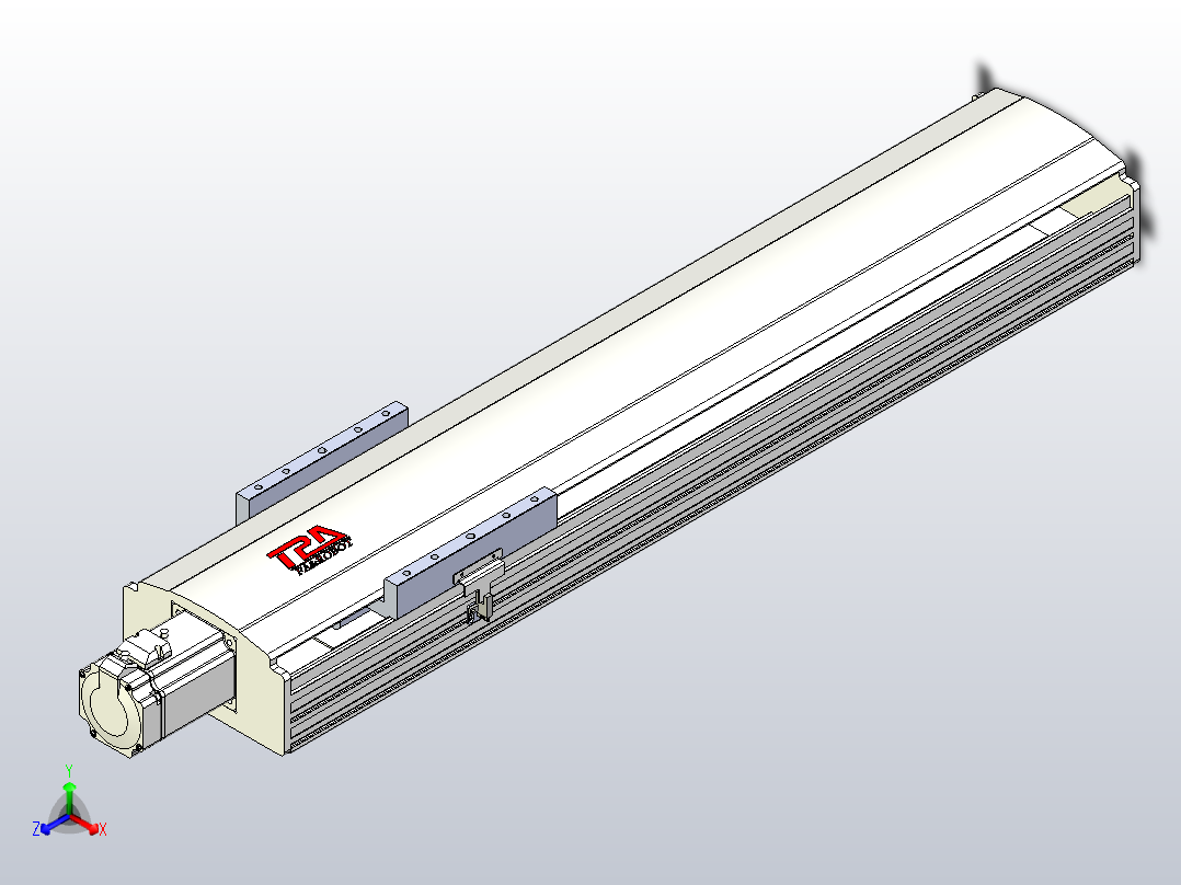 日规模组半封闭丝杆TPA-HNR-202D-2510C-L650-M-Y-P75-N3主视图