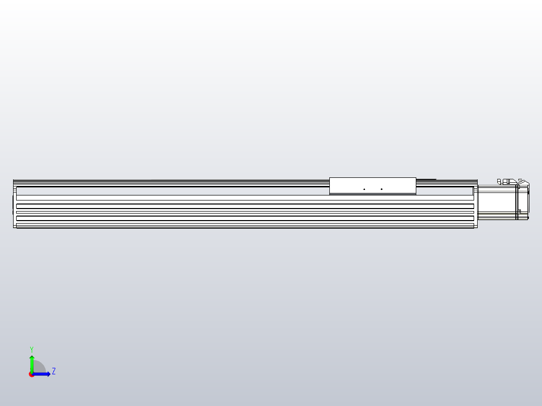 日规模组半封闭丝杆TPA-HNR-202D-2510C-L650-M-Y-P75-N3左视图