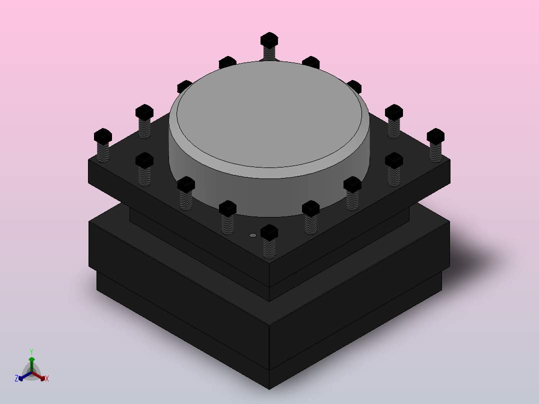 AK23系列数控转塔刀架[AK23440X4C]正等轴测图
