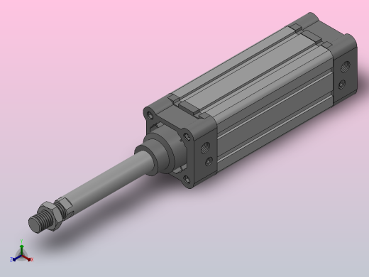 SE标准气缸系列[SE 50×100-S]正等轴测缩略图