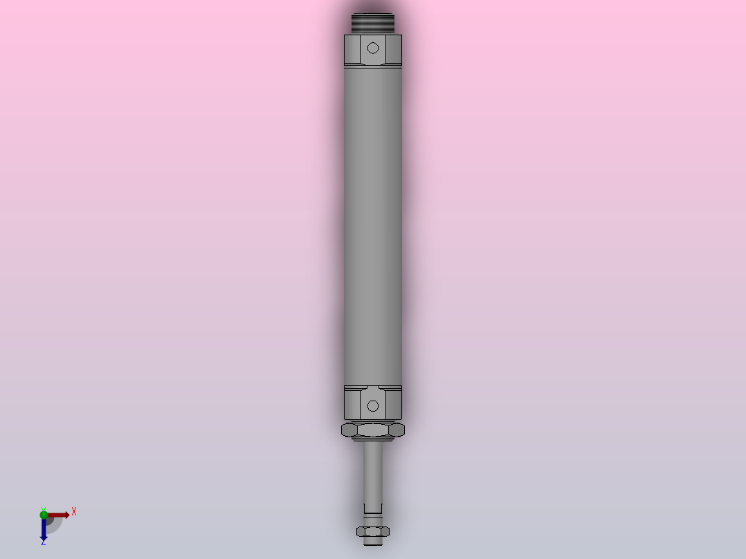 双作用气缸（QCM2系列）[QCM2-B-40-200]俯视图
