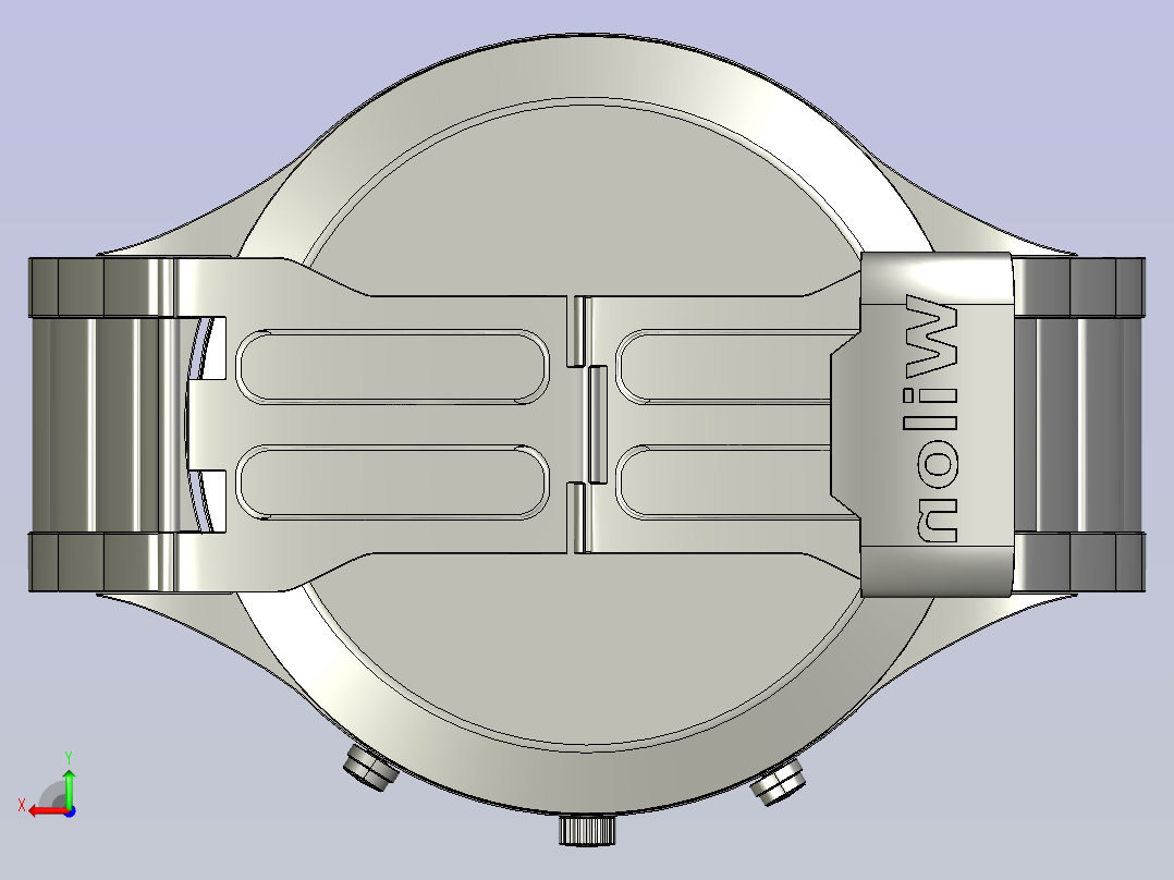 复古手表模型后视图
