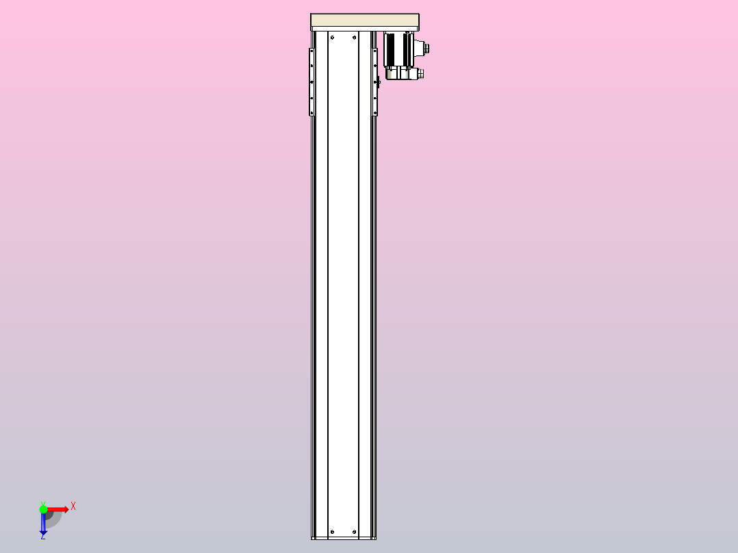 日规模组半封闭丝杆TPA-HNR-220D-3210C-L1350-ML-Y-P1K-N3俯视图