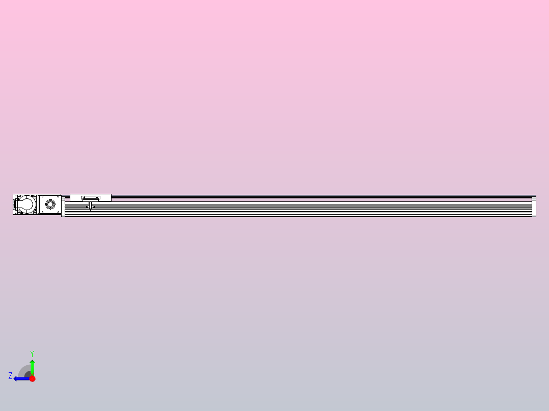 皮带直线轴半封闭可选导轨TPA-HNB-120D-110-L1250-ML-C-P40-N3右视图