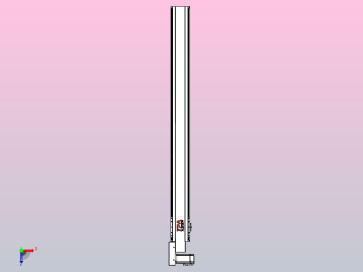 皮带直线轴半封闭可选导轨TPA-HNB-120D-110-L1250-ML-C-P40-N3俯视缩略图