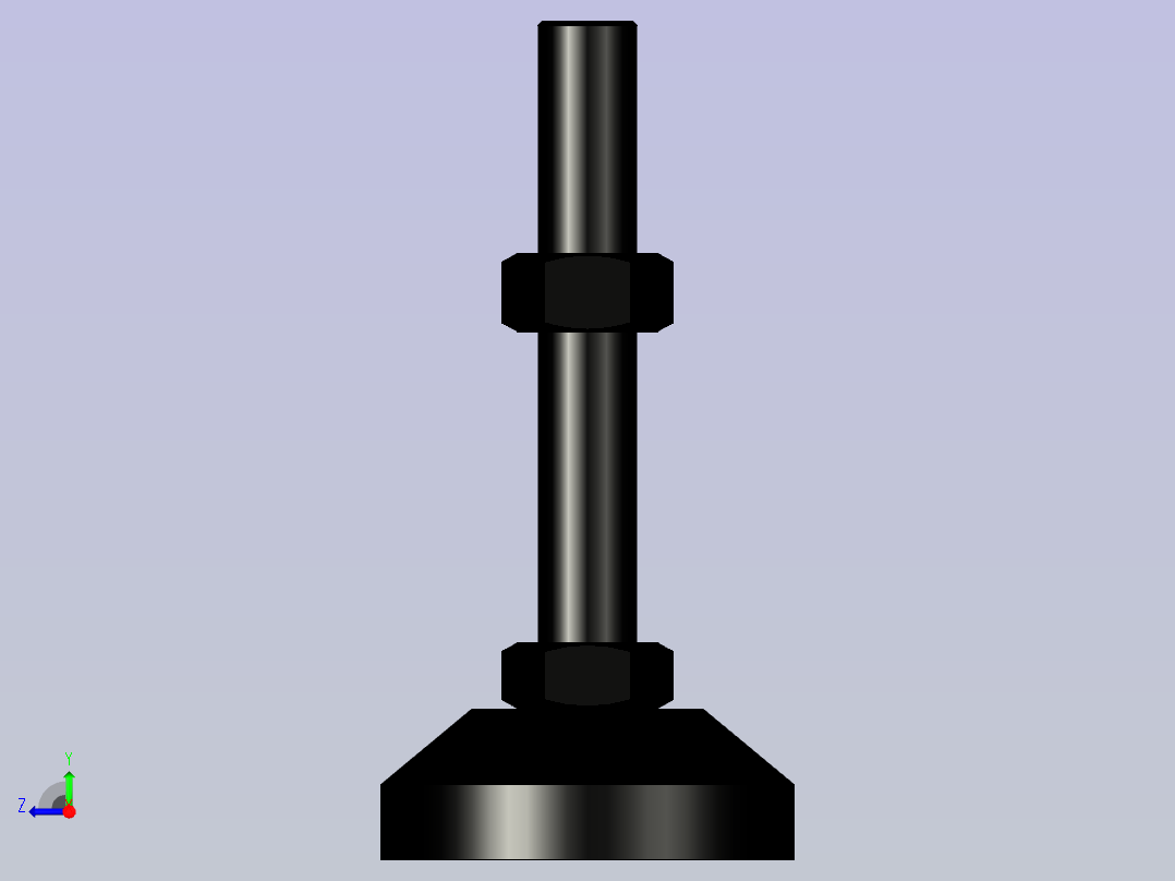 脚轮脚杯3D  WAD72-D100-M24-L150.x_t右视图