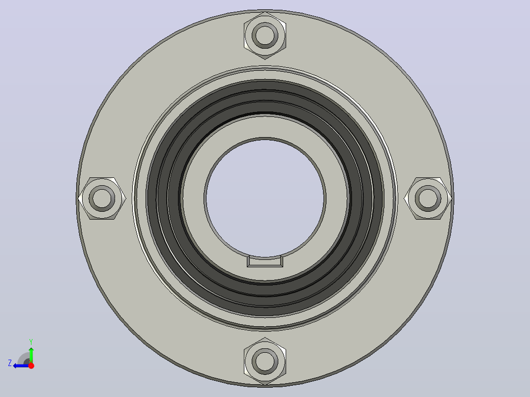 d45mm GOST R 50895-96轴用扭矩为1000 Nm的齿轮联轴器右视图
